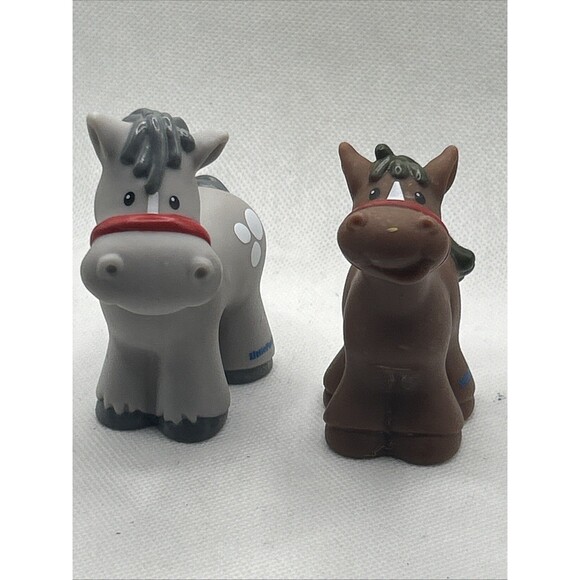 Little People Dolls 2 HORSES 1 Professor & Car With Driver Preschool Learner - Picture 6 of 8